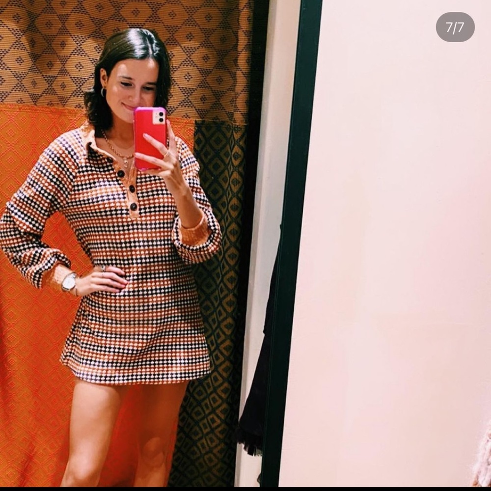 Free people 50s/60s long sleeve mini dress